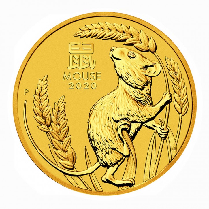 Australien $ 100 1 oz Gold Lunarserie "Maus" 2020