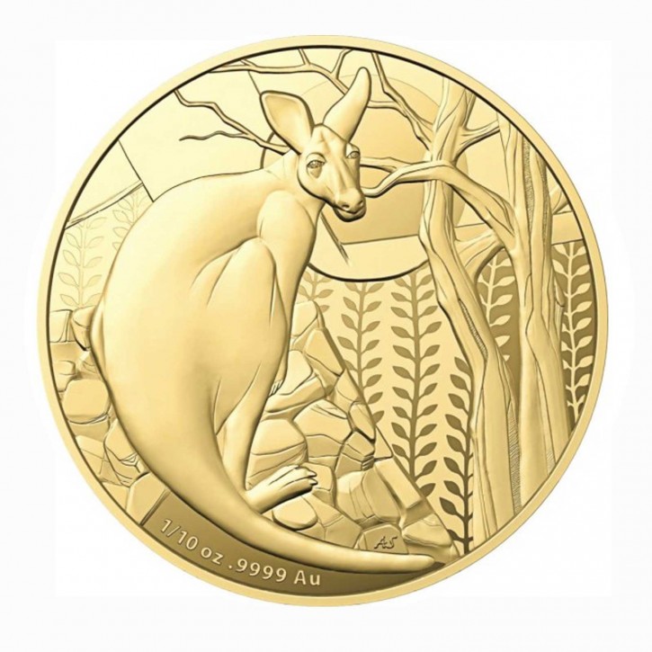Australien $ 10 Gold RAM Känguru 1/10 oz 2022