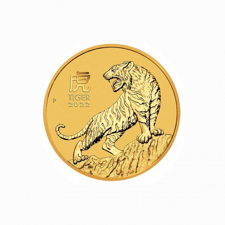 Australien $ 15 1/10 oz Gold Lunarserie III "Tiger" 2022