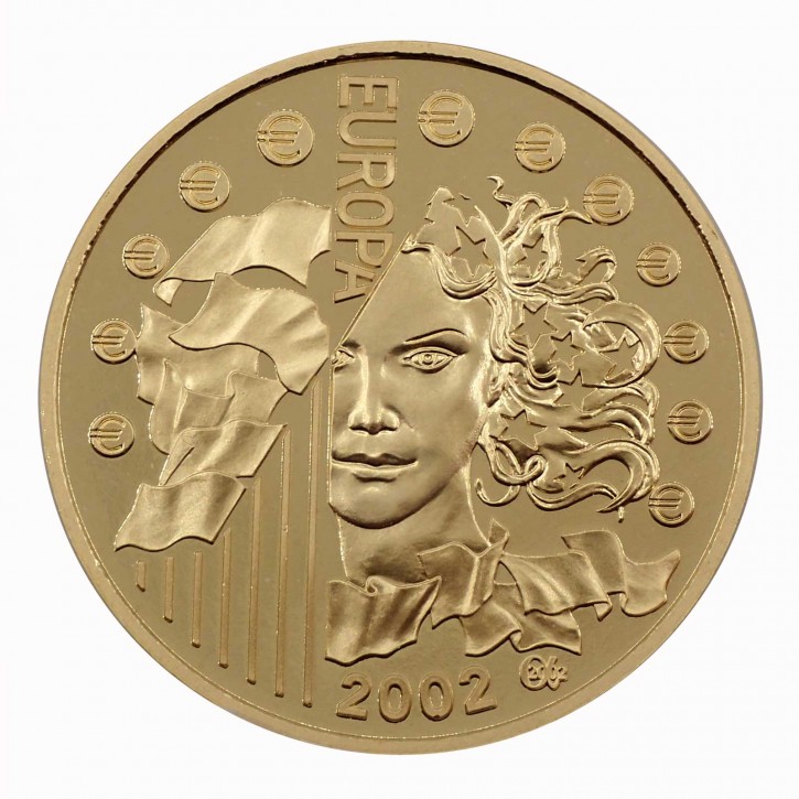 Frankreich 20 Euro Gold "Einführung des Euro" 2002