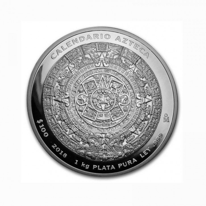 Mexico 100 Pesos Aztekenkalender 1 kg Silber PP 2018