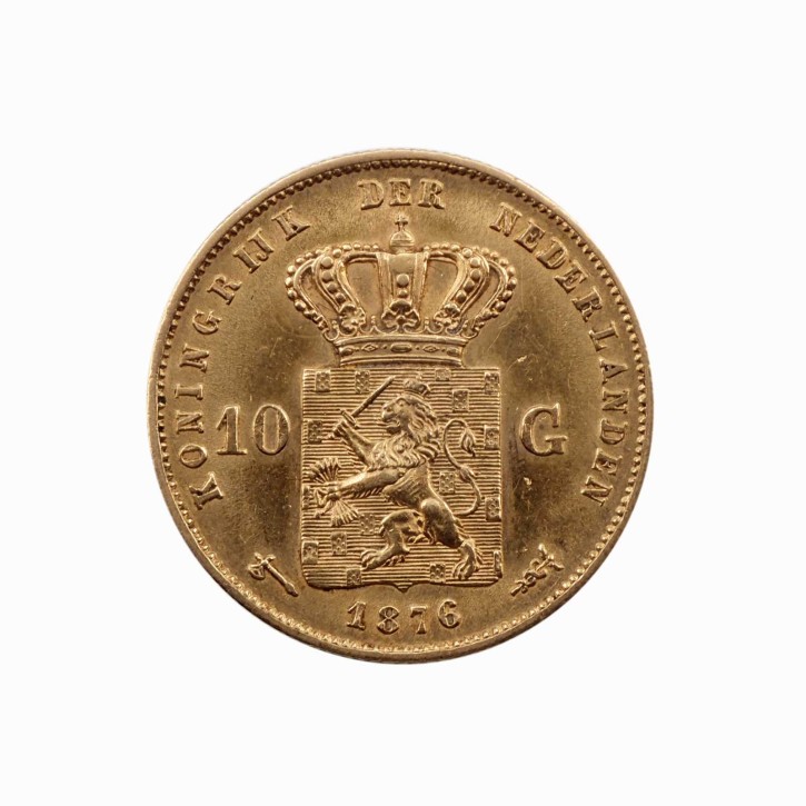 Niederlande 10 Gulden Willem III. 1876 Gold
