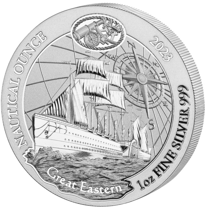 Ruanda 50 Francs 1 oz Silber Nautical Ounce Great Eastern 2023 BU