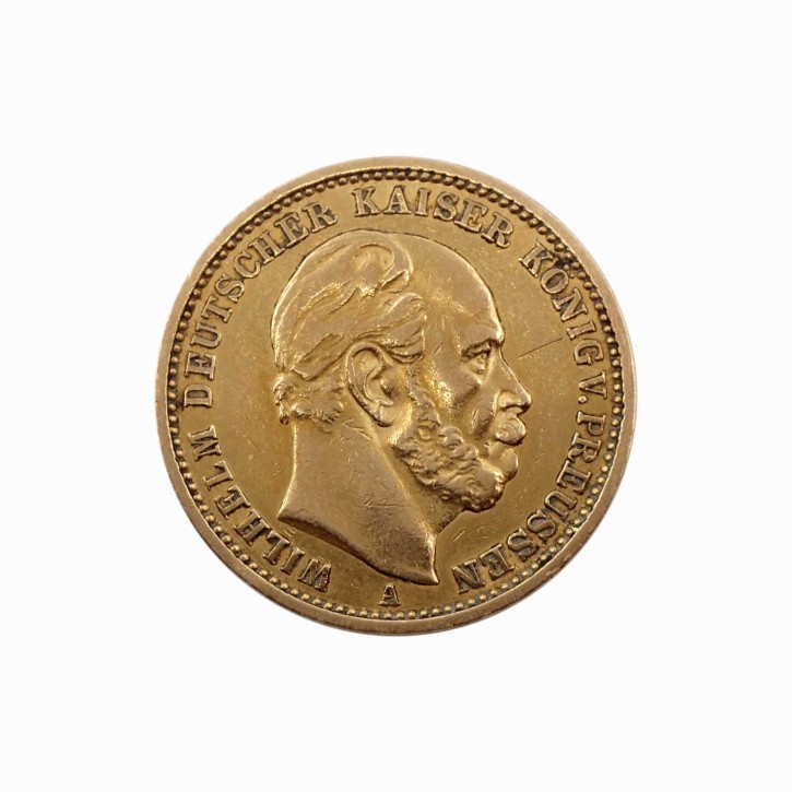 Deutsches Kaiserreich Preussen 20 Mark Gold Wilhelm I.