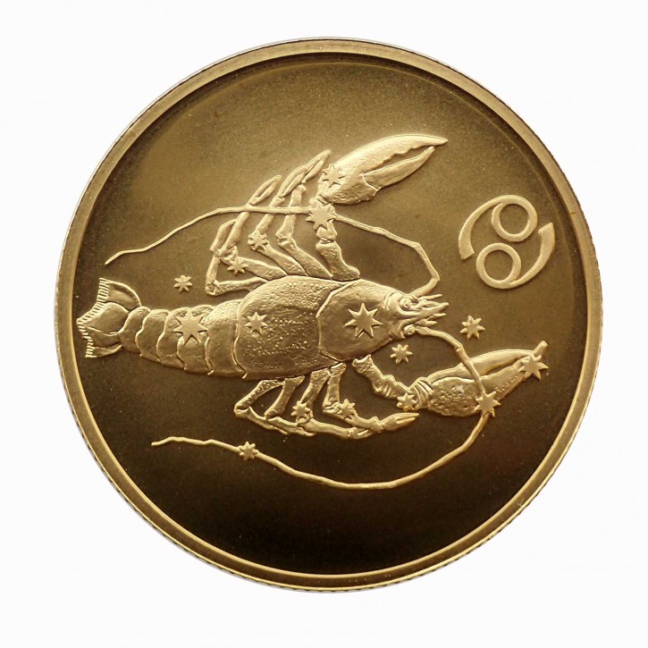 Russland 50 Rubel Gold 1/4 oz Sternzeichen Krebs 2004