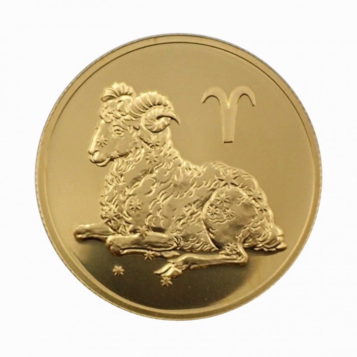 Russland 50 Rubel Gold 1/4 oz Sternzeichen Widder 2004