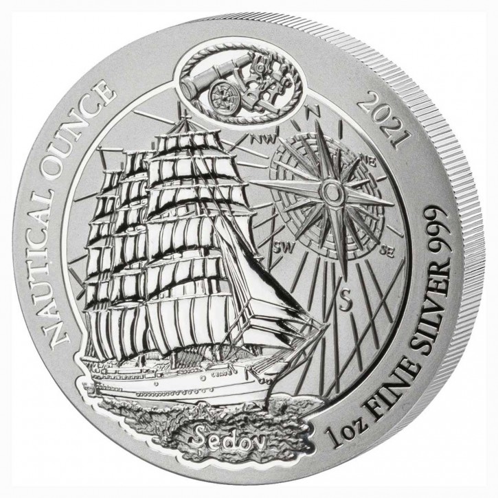 Ruanda 50 Francs 1 oz Silber Nautical Ounce Sedov 2021 BU