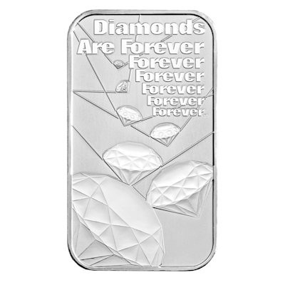 Silberbarren James Bond Royal Mint Diamonds are forever 1 oz .999 Silber 2022