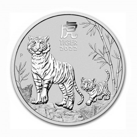 Australien $ 1 Silber 1 oz Lunar Serie III Tiger 2022