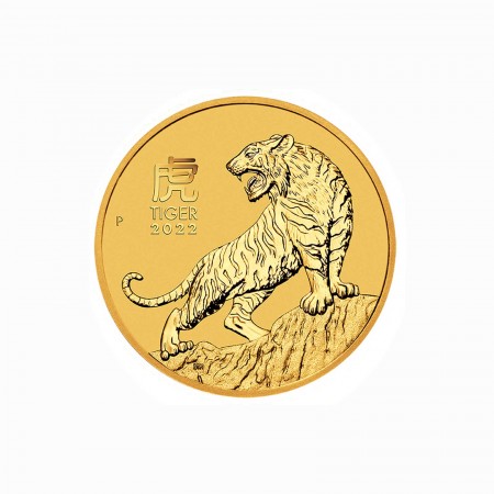 Australien $ 15 1/10 oz Gold Lunarserie III "Tiger" 2022