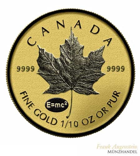 Canada $ 5 Maple Leaf Gold 1/10 oz 2015 Privy Mark Einstein