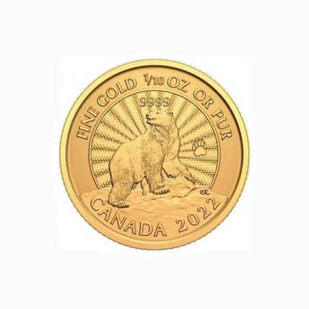 Canada $ 5 Majestic Polar Bear Premium Bullion 1/10 oz 2022 in Coincard