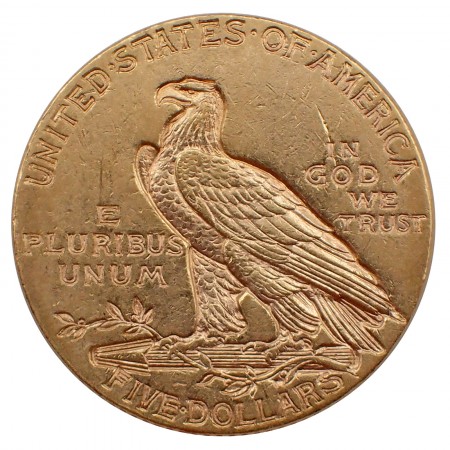 USA $ 5 Half Eagle Indian Head Gold 1915