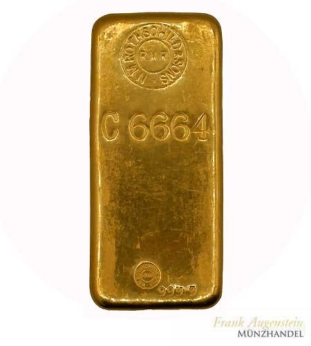 Goldbarren Rothschild 1 Kilo .9999 Gold gegossen