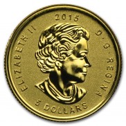 Canada $ 5 Maple Leaf Gold 1/10 oz 2015 Privy Mark Einstein