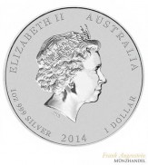 Australien $ 30 Silber Lunar II Pferd 2014
