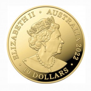 Australien $ 10 Gold RAM Känguru 1/10 oz 2022