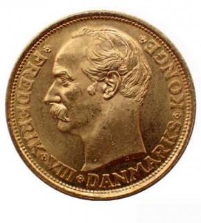 Dänemark 10 Kronen Gold 1909 Friedrich VIII