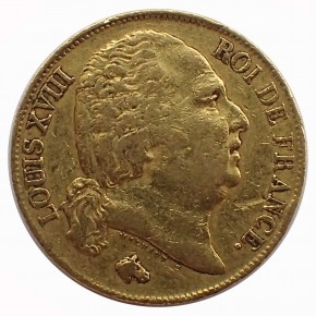 Frankreich 20 Francs Gold Ludwig XVIII 1817 Q