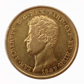 Italien-Sardinien 20 Lire Gold Karl Albert 1849