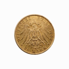 Deutsches Kaiserreich Preussen 20 Mark Gold Wilhelm II.