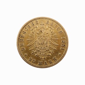 Deutsches Kaiserreich Preussen 20 Mark Gold Wilhelm I.