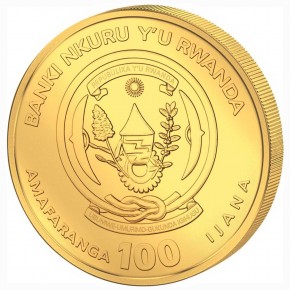 Ruanda 100 Francs 1 oz Gold African Ounce Pelikan 2022