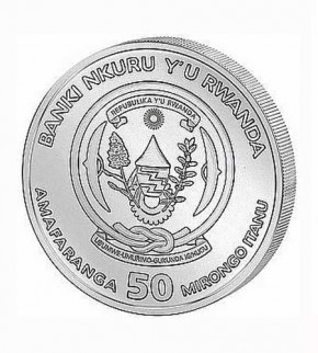 Ruanda 50 Francs 1 oz Silber African Ounce Pelikan 2022 BU