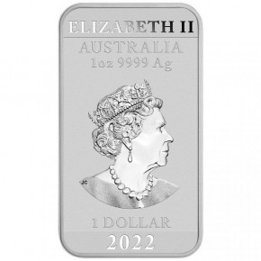 Australien $ 1 Drachen Rectangle 1 oz .999 Silber 2022 incl. Kapsel