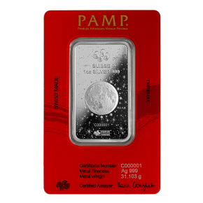 Pamp Suisse Silberbarren 1 oz .999 Silber Lunar Azur Drache 2024
