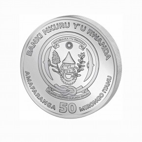 Ruanda 50 Francs 1 oz Silber Lunar Jahr des Hasen 2023 BU